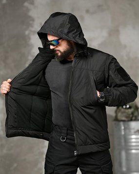 Мембранна Куртка 7.62 Tactical Slimtex на флісі чорна розмір S buy94729frs-S фото