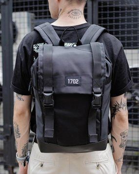 Рюкзак Rolltop 20л Without Explorer Reflective з принтом 1702 чорний 38 х 26 х 16 см wb8049043frs фото