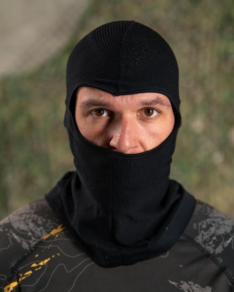 Балаклава з вентиляційними вставками чорна розмір універсальний buy97887 фото