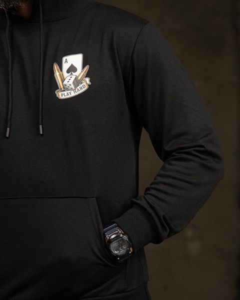 Худі Trenash з принтом Live Free Die Hard No Regrets чорне розмір M buy97101frs-M фото