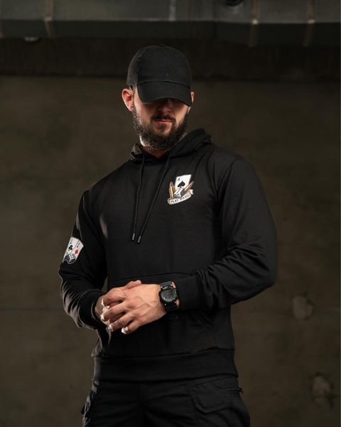 Худі Trenash з принтом Live Free Die Hard No Regrets чорне розмір M buy97101frs-M фото