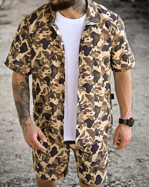 Комплект Oblivion Tactical Camo Palm Сорочка + Шорти коричневий розмір S-M buy92986frs-S-M фото