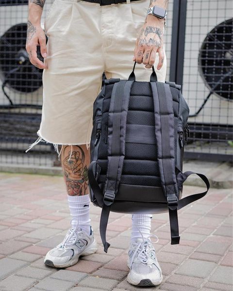 Рюкзак Rolltop 20л Without Explorer Reflective з принтом 1702 чорний 38 х 26 х 16 см wb8049043frs фото
