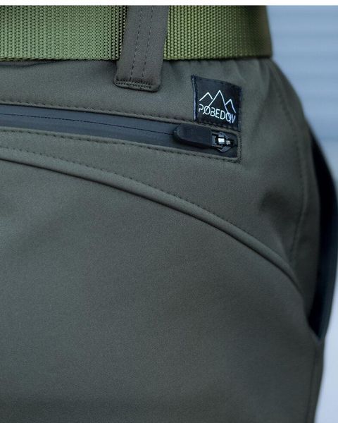 Штани-карго Pobedov Static Soft Shell на флісі хакі розмір S pobPNcr1362khfrs-S фото
