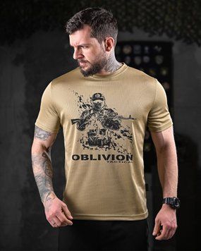 Футболка Oblivion Tactical Coolmax з принтом Soldier койот розмір S buy92331frs-S фото