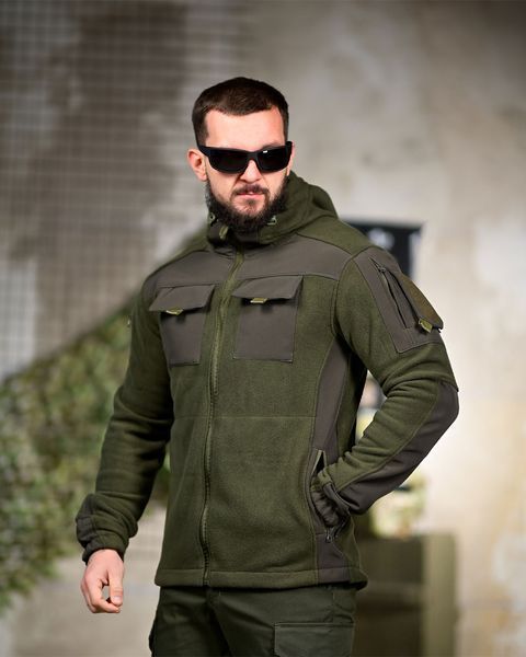 Флісова Кофта 7.62 Tactical Polar зі вставками Softshell олива розмір S buy94045frs-S фото
