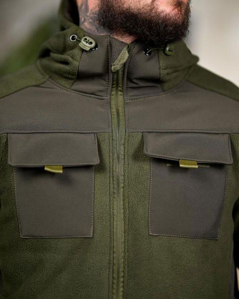Флісова Кофта 7.62 Tactical Polar зі вставками Softshell олива розмір S buy94045frs-S фото