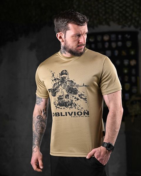 Футболка Oblivion Tactical Coolmax з принтом Soldier койот розмір S buy92331frs-S фото