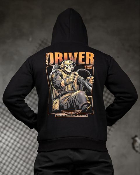 Худі Genesis на флісі з принтом Driver чорне розмір M buy97258frs-M фото