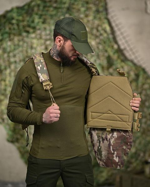 Плитоноска 7.62 Tactical Cordura з підсумками та системою швидкого скиду мультикам buy95814frs фото
