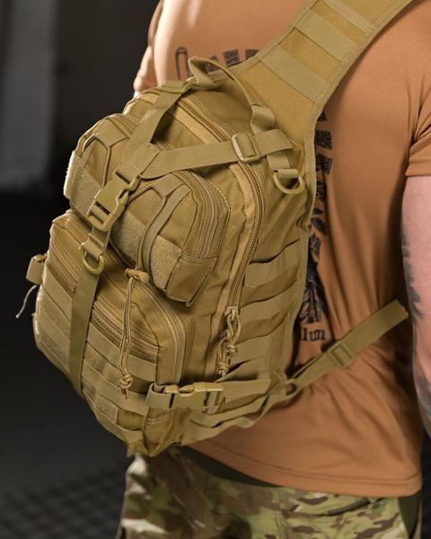 Тактична Нагрудна Сумка 12л Silver Knight Cordura койот розмір 32 х 20 х 18 см buy13205frs фото