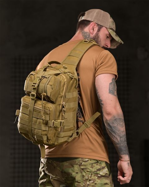 Тактична Нагрудна Сумка 12л Silver Knight Cordura койот розмір 32 х 20 х 18 см buy13205frs фото