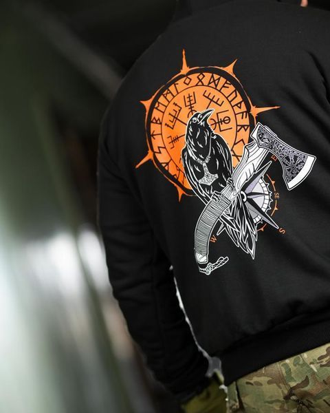 Худі Crop з принтом Odin чорне розмір M buy95085frs-M фото