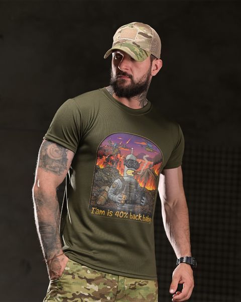 Футболка Born Of War Coolmax з принтом I&rsquo;am is 40% back baby олива розмір S buy96911frs-S фото