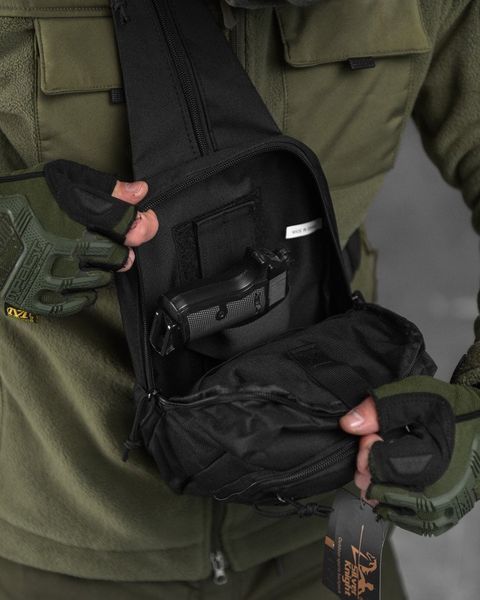 Нагрудна Сумка Silver Knight Cordura чорна 24 х 18 х 10 см buy14617frs фото