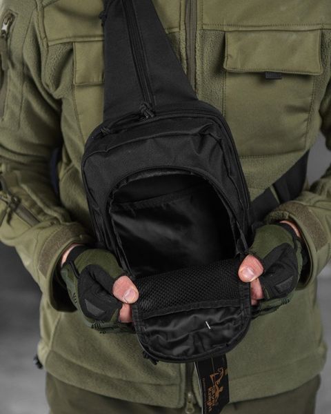 Нагрудна Сумка Silver Knight Cordura чорна 24 х 18 х 10 см buy14617frs фото