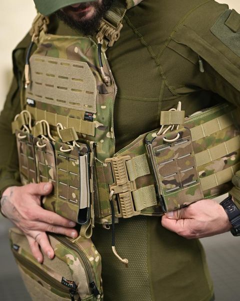 Тактична Плитоноска Attack Tactical Cordura з підсумками мультикам buy96316frs фото