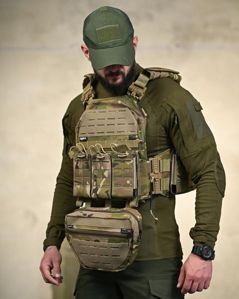 Тактична Плитоноска Attack Tactical Cordura з підсумками мультикам buy96316frs фото