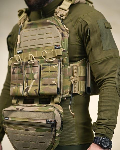 Тактична Плитоноска Attack Tactical Cordura з підсумками мультикам buy96316frs фото