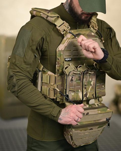 Тактична Плитоноска Attack Tactical Cordura з підсумками мультикам buy96316frs фото