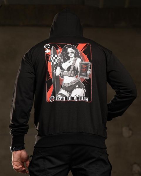 Худі Trenash з принтом Queen Of Clubs чорне розмір M buy97104frs-M фото