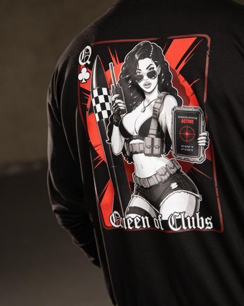 Худі Trenash з принтом Queen Of Clubs чорне розмір M buy97104frs-M фото