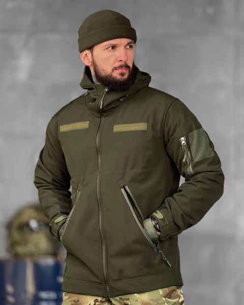 Куртка Lion SoftShell на флісі з липучками під шеврони олива розмір XL buy91272frs-XL фото