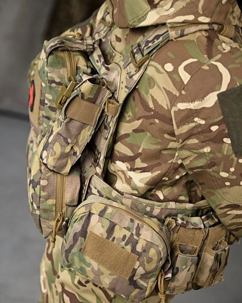 Плитоноска Yakeda Cobra Cordura з підсумками та рюкзаком мультикам  buy93281frs фото