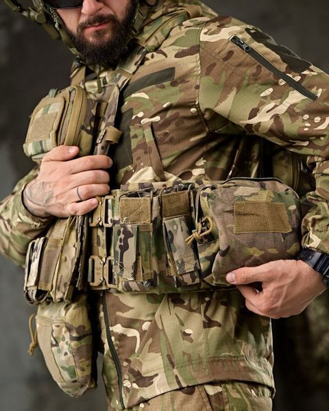 Плитоноска Yakeda Cobra Cordura з підсумками та рюкзаком мультикам  buy93281frs фото
