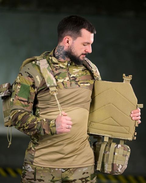 Плитоноска Yeul Cordura 1000D з підсумками та системою швидкого скиду мультикам buy94066frs фото