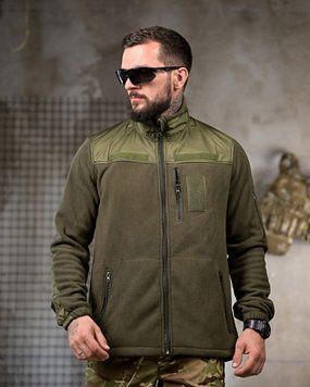 Флісова Кофта Detroid з липучками під шеврони олива розмір S buy93227frs-S фото