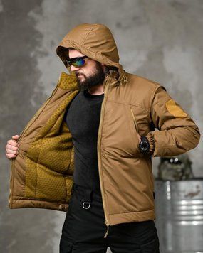 Мембранна Куртка 7.62 Tactical Slimtex на флісі койот розмір S buy94757frs-S фото