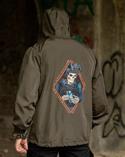 Вітровка Born of War з принтом Ghost Oblivion олива розмір S buy97068frs-S фото