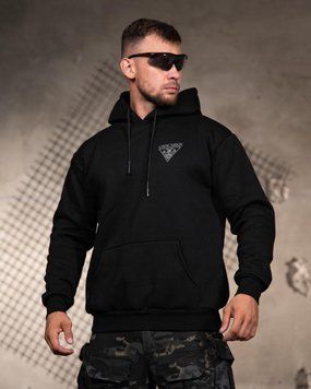 Худі Genesis тринитка на флісі з принтом Wolf чорне розмір M buy97267frs-M фото