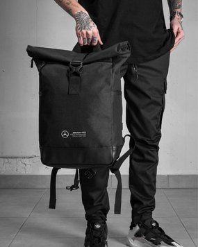Рюкзак Rolltop 30л Without з принтом AMG чорний 42х 26 см wb8049992frs фото