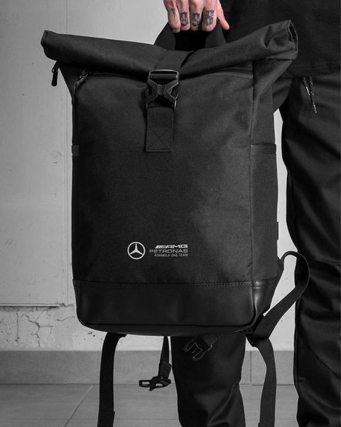 Рюкзак Rolltop 30л Without з принтом AMG чорний 42х 26 см wb8049992frs фото