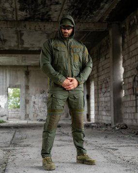 Посилена Форма Поліція Oblivion Tactical Revolut Куртка + Штани олива розмір S buy97396frs-S фото