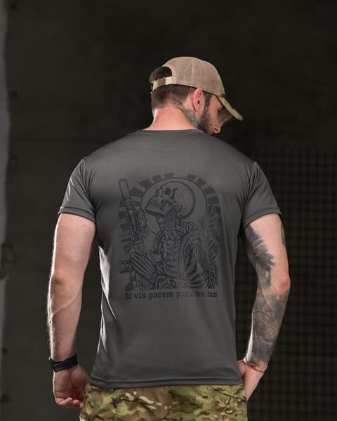 Футболка Born Of War Coolmax з принтом Si Vis Pacem Para Bellum сіра розмір S buy96902frs-S фото