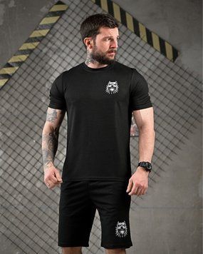 Комплект Oblivion Tactical Coolmax з принтом Pitbull Футболка + Шорти чорний розмір S buy92383frs-S фото