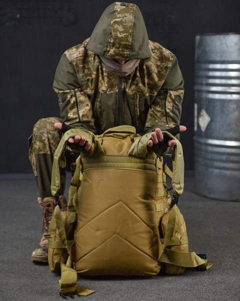 Рюкзак 55 л Bresh Cordura 1000D койот розмір 50х32,5х34 см buy11931frs фото