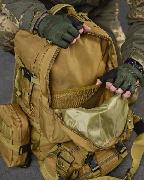 Рюкзак 55 л Bresh Cordura 1000D койот розмір 50х32,5х34 см buy11931frs фото