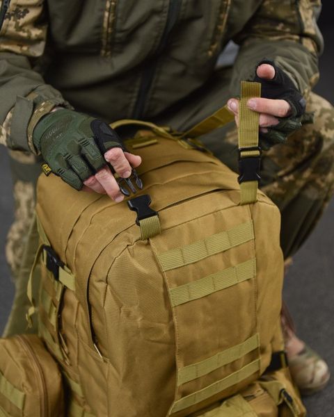 Рюкзак 55 л Bresh Cordura 1000D койот розмір 50х32,5х34 см buy11931frs фото