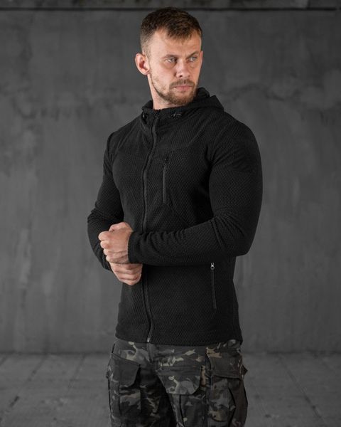 Флісова Кофта соти з липучками під шеврони чорна розмір M buy89348frs-M фото