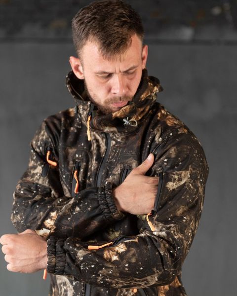 Маскувальний Костюм SoftShell Куртка з капюшоном + Штани камуфляж розмір S buy50155frs-S фото