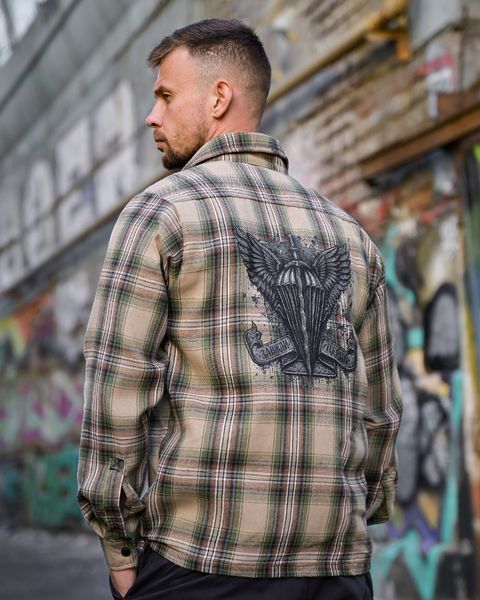 Сорочка Born of War з принтом Завжди Перші олива розмір S buy97591frs-S фото