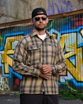 Сорочка Born of War з принтом Янголи Війни олива розмір S buy97592frs-S фото