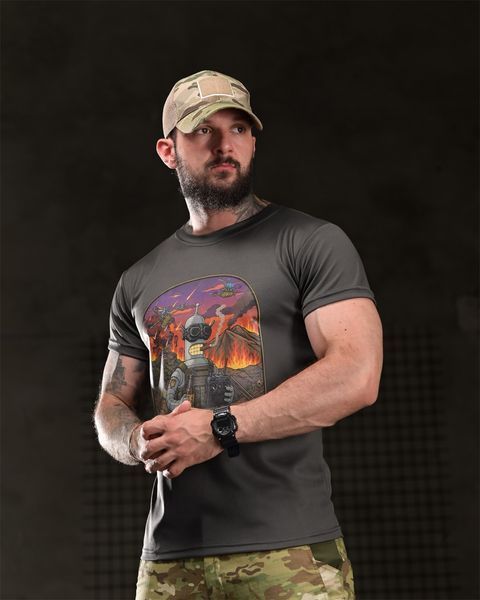Футболка Born Of War Coolmax з принтом I&rsquo;am is 40% back baby сіра розмір S buy96909frs-S фото
