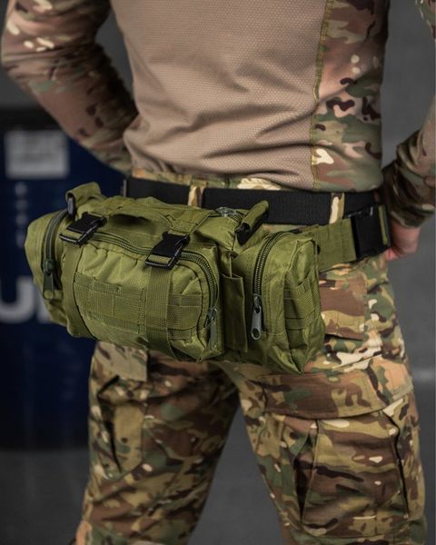 Сумка через плече 5 л з кріпленням Molle олива розмір 35 х 14 х 18 см buy83759frs фото