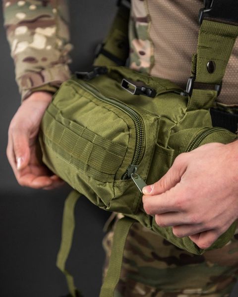 Сумка через плече 5 л з кріпленням Molle олива розмір 35 х 14 х 18 см buy83759frs фото