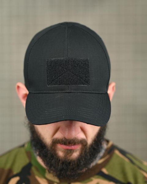 Бейсболка ріп-стоп з липучкою під шеврон чорна One Size buy13712frs фото